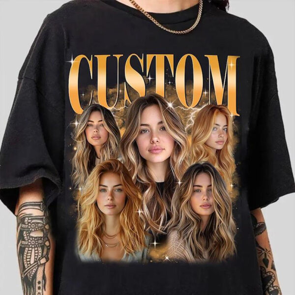 Custom Your Own Bootleg Tee, Retro Custom Bootleg Rap Tee, Custom Your Photo, Insert Your Design, Vintage Graphic 90s Tshirt