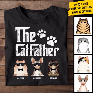 The Cat Father - Gift For Cat Dad, Cat Mom - Personalized Unisex T-Shirt, Sweatshirt, Hoodie