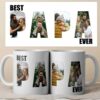 Best Daddy Ever Mug, Custom Father Day Cup, Personalized Photo Collage Mug, Dad Birthday Gift