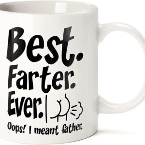 Fathers Day Funny Gifts for Dad Husband Him from Daughter Son Kids Wife - 11 OZ , 15 OZ Ceramic Coffee Mug