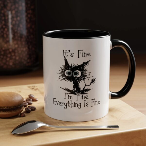 It's Fine I'm Fine Everything is Fine Coffee Mug, Funny, Humor, Cartoon, Gift for Her Him - Image 4