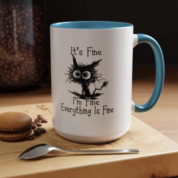 It's Fine I'm Fine Everything is Fine Coffee Mug, Funny, Humor, Cartoon, Gift for Her Him - Image 3