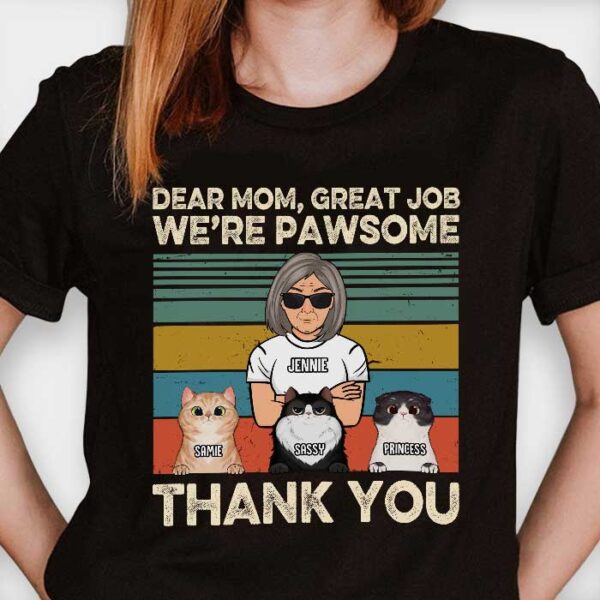 We're Pawsome Thank You Mom Dad - Personalized Unisex T-Shirt, Sweatshirt, Hoodie - Gift For Pet Lovers