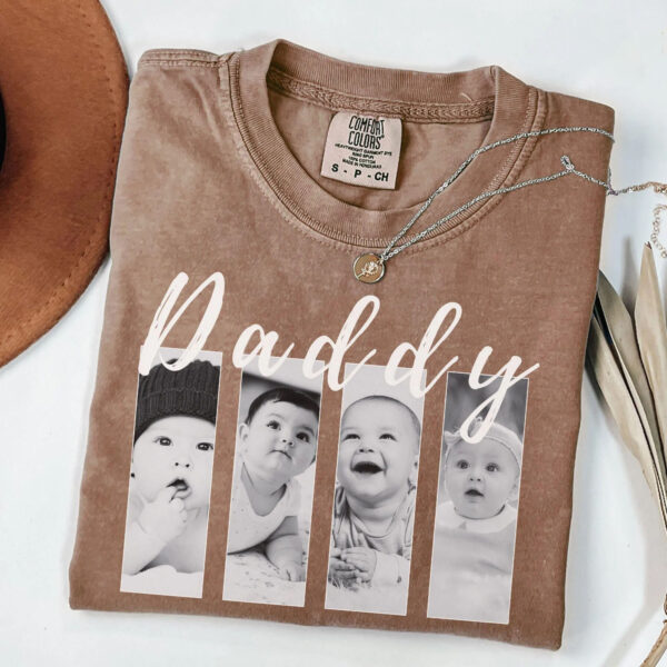 Personalized Photo Shirt For Dad, Custom Daddy T-Shirt, Father's Day Gift, Custom Photo Shirt, Daddy Picture Shirt, New Dad - Image 2