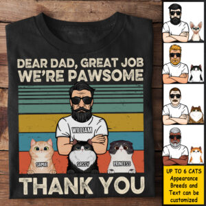 We're Pawsome Thank You Mom Dad - Personalized Unisex T-Shirt, Sweatshirt, Hoodie - Gift For Pet Lovers