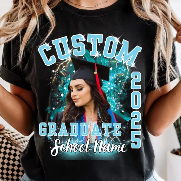 Custom Graduation Shirt, Custom Photo Graduate Shirt, Family Graduation 2025 Shirt, Class of 2025 Shirt, Personalized Graduation Shirt - Image 8