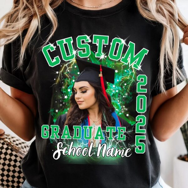 Custom Graduation Shirt, Custom Photo Graduate Shirt, Family Graduation 2025 Shirt, Class of 2025 Shirt, Personalized Graduation Shirt - Image 6