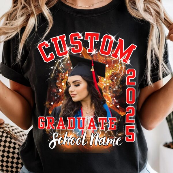 Custom Graduation Shirt, Custom Photo Graduate Shirt, Family Graduation 2025 Shirt, Class of 2025 Shirt, Personalized Graduation Shirt - Image 5