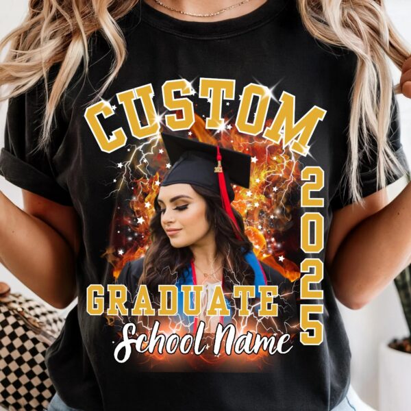Custom Graduation Shirt, Custom Photo Graduate Shirt, Family Graduation 2025 Shirt, Class of 2025 Shirt, Personalized Graduation Shirt - Image 3