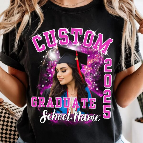 Custom Graduation Shirt, Custom Photo Graduate Shirt, Family Graduation 2025 Shirt, Class of 2025 Shirt, Personalized Graduation Shirt - Image 7