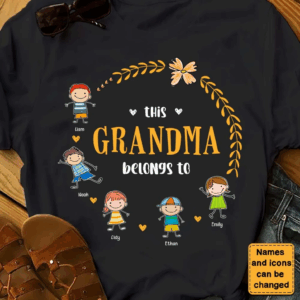 Personalized Gift For Grandma This Grandma Belongs To Doodle Kids Shirt - Sweatshirt - Hoodie