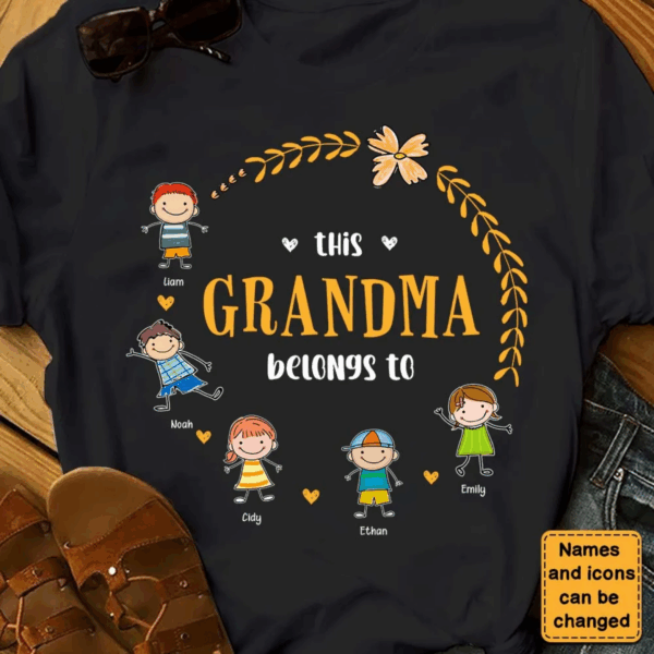 Personalized Gift For Grandma This Grandma Belongs To Doodle Kids Shirt - Sweatshirt - Hoodie