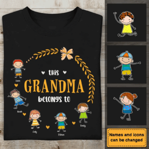 Personalized Gift For Grandma This Grandma Belongs To Doodle Kids Shirt - Sweatshirt - Hoodie