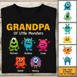Personalized Grandpa Of Monster Shirt - Hoodie - Sweatshirt