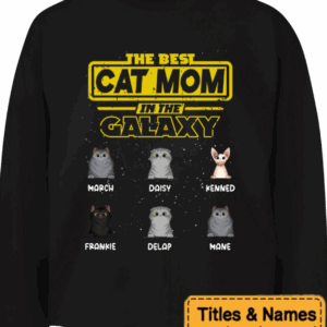 Best Cat Dad In The Galaxy – Gift For Cat Dad, Cat Mom – Personalized Unisex T-Shirt