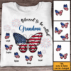 Personalized Gift For Mom Grandma 4th Of July Patriotic Butterfly Shirt – Hoodie – Sweatshirt