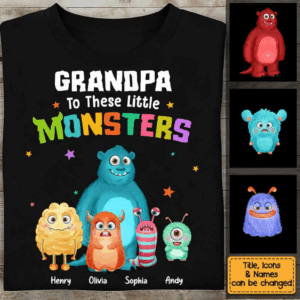 Personalized Grandpa To These Little Monsters Shirt - Hoodie - Sweatshirt