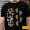 Personalized Gift For Father For Dad Foot Print Unisex Tee Shirt - Hoodie - Sweatshirt