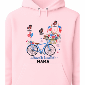 Personalized Gifts For Grandma Bicycle Butterfly Patriotic 4th of July Shirt – Hoodie – Sweatshirt