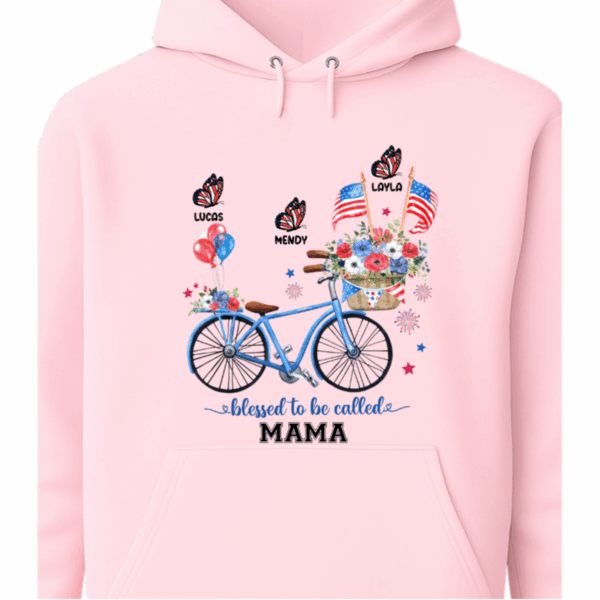 Personalized Gifts For Grandma Bicycle Butterfly Patriotic 4th of July Shirt – Hoodie – Sweatshirt