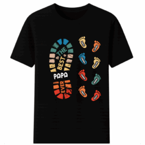 Personalized Gift For Father For Dad Foot Print Unisex Tee Shirt - Hoodie - Sweatshirt