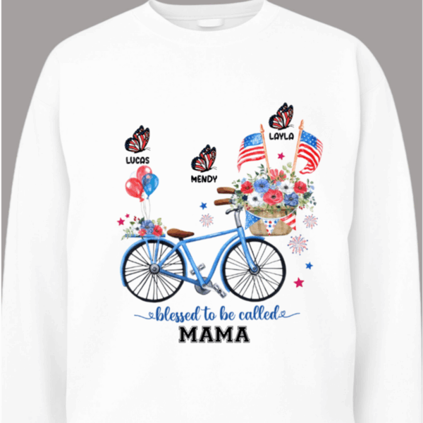 Personalized Gifts For Grandma Bicycle Butterfly Patriotic 4th of July Shirt – Hoodie – Sweatshirt
