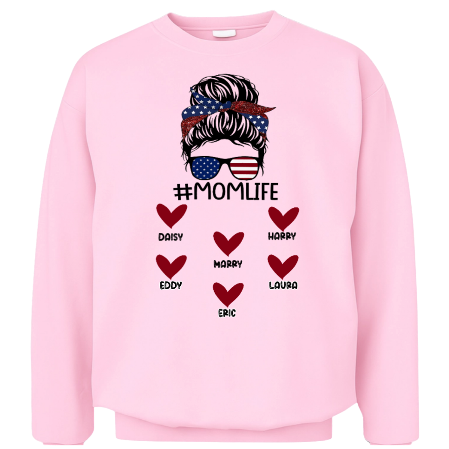 Personalized MomLife Gift For Mom Grandma 4th of July Unisex T-Shirt - Hoodie - Sweatshirt