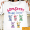Personalized Grandmas Snuggle Bunnies Ribbon Shirt - Sweatshirt - Hoodie