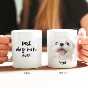 Pet Portrait Mug, Custom Dog Mug, Personalized Gift for Pet Lovers