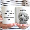 Father's Day Dog Dad Mug, Personalized Pet Mug for Cat Lovers