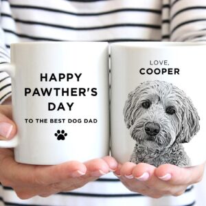Father's Day Dog Dad Mug, Personalized Pet Mug for Cat Lovers