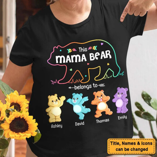 Personalized 'This Mama Bear Belongs To' Shirt, Hoodie, Sweatshirt – Meaningful Gift for Moms - Image 3