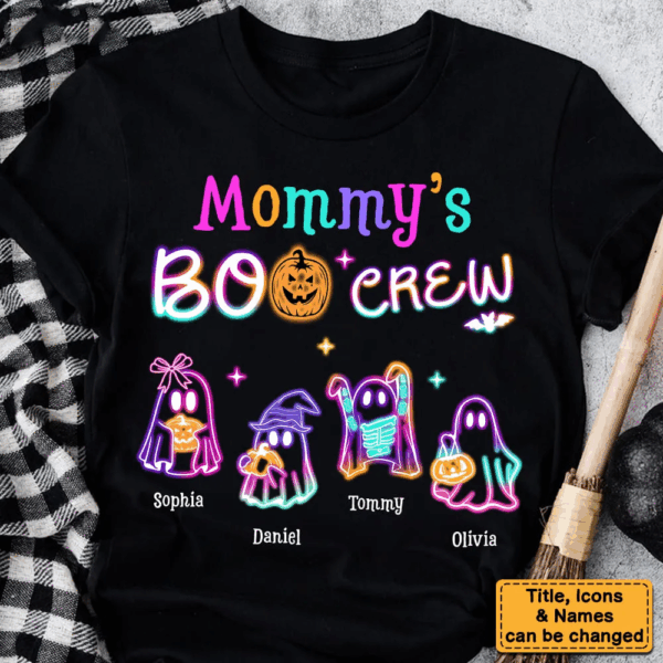 Halloween Mommy's Boo Crew – Personalized Unisex T Shirt – Sweatshirt – Hoodie - Image 5