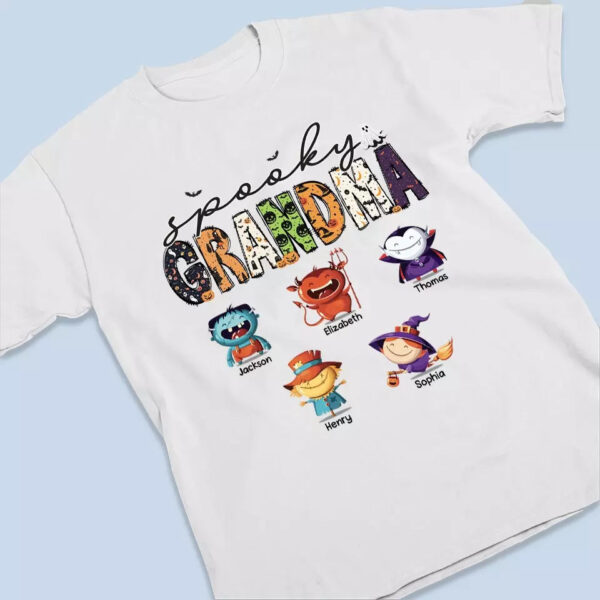 Spooky Grandma Halloween - Personalized - T Shirt, Sweatshirt, Hoodie - Image 3
