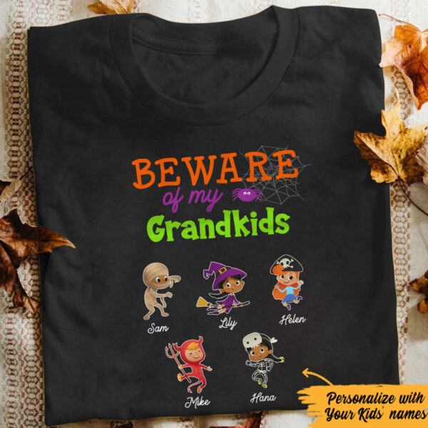 Halloween Beware Of Grandkids – Personalized Unisex T Shirt – Sweatshirt – Hoodie - Image 3