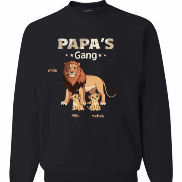 Daddy's Gang Lions – Personalized Unisex T Shirt – Sweatshirt – Hoodie - Image 3