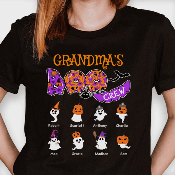 Boo Crew With Halloween Ghosts – Personalized Unisex T Shirt – Sweatshirt – Hoodie
