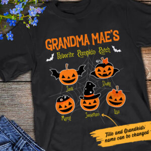 Alternative view of Halloween Grandma Pumpkin Patch – Personalized Unisex T Shirt – Sweatshirt – Hoodie