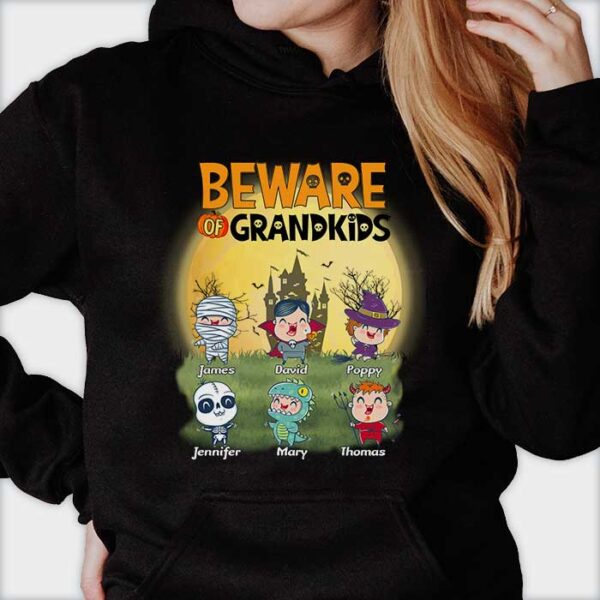Beware Of Grandkids – Personalized T Shirt – Sweatshirt – Hoodie - Image 3
