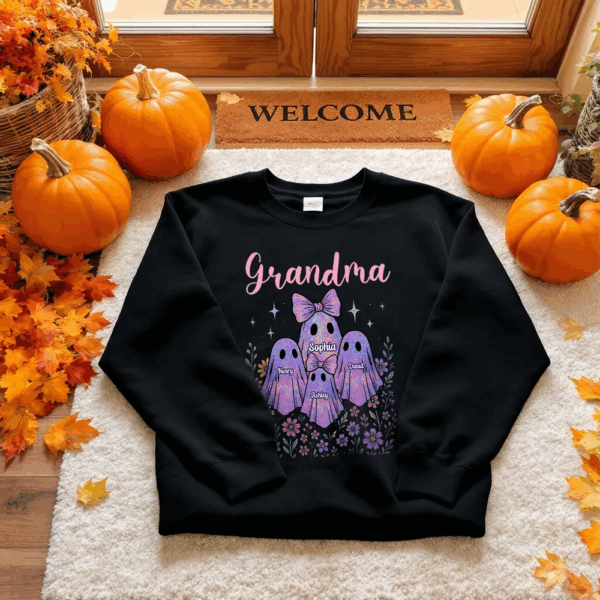 Iridescent Cute Ghost – Personalized Unisex T Shirt – Sweatshirt – Hoodie - Image 3