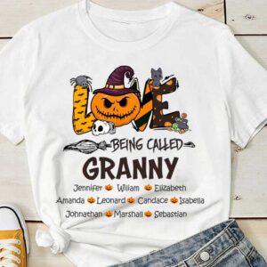 Personalized Halloween Grandma Shirt – Spooky Love Tee, Sweatshirt, Hoodie