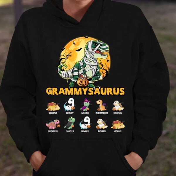 Dino Halloween Fun Night – Personalized Unisex T Shirt – Sweatshirt – Hoodie - Image 3