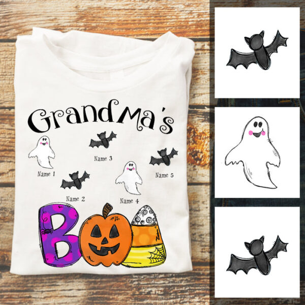 Personalized Halloween Grandma Boo - T Shier, Sweatshirt, Hoodie - Image 5