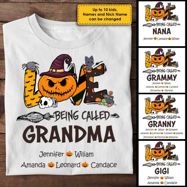 Personalized Halloween Grandma Shirt – Spooky Love Tee, Sweatshirt, Hoodie - Image 4