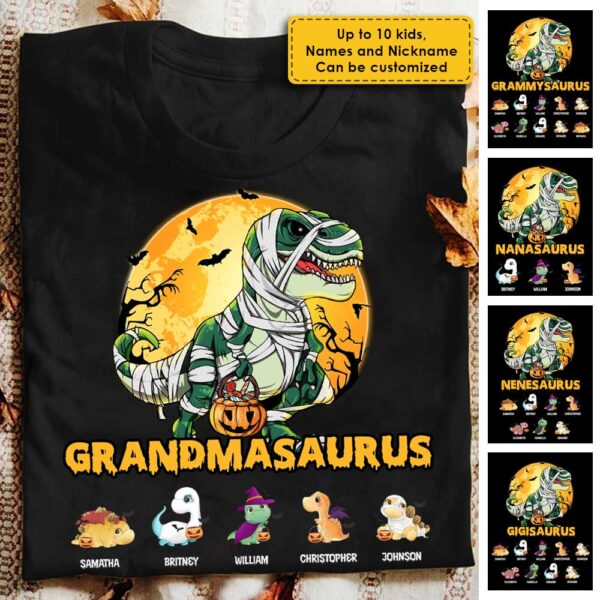 Dino Halloween Fun Night – Personalized Unisex T Shirt – Sweatshirt – Hoodie - Image 2
