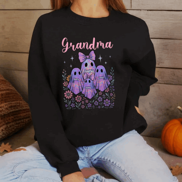 Iridescent Cute Ghost – Personalized Unisex T Shirt – Sweatshirt – Hoodie - Image 5