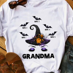 Alternative view of Personalized Grandma Halloween Witch Face - T Shirt, Sweatshirt, Hoodie