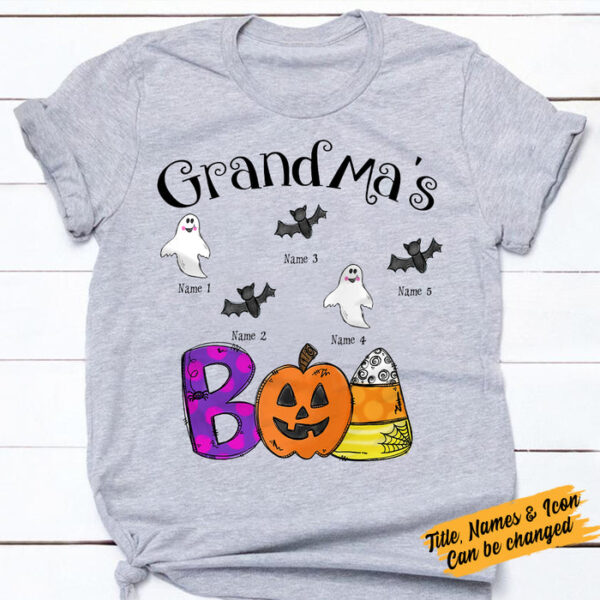 Personalized Halloween Grandma Boo - T Shier, Sweatshirt, Hoodie - Image 3