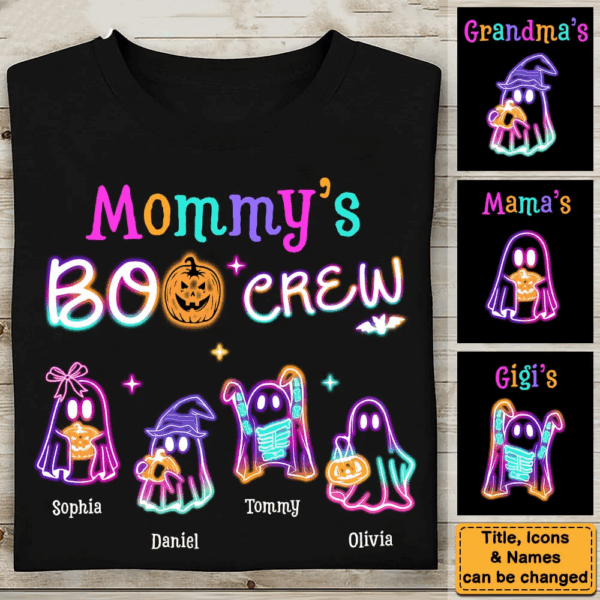 Halloween Mommy's Boo Crew – Personalized Unisex T Shirt – Sweatshirt – Hoodie - Image 3