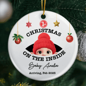 Baby’s First Christmas on the Inside – Personalized Ceramic Ornament